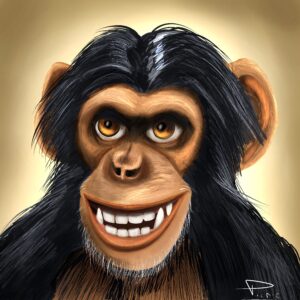 Portrait de Chimpanzée